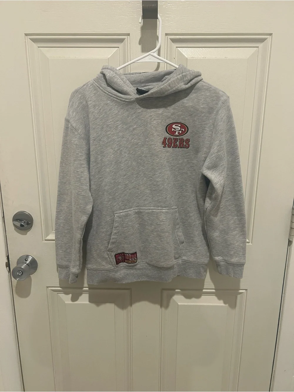 NBA San Francisco 49ers Gray Hoodie with Red Logo